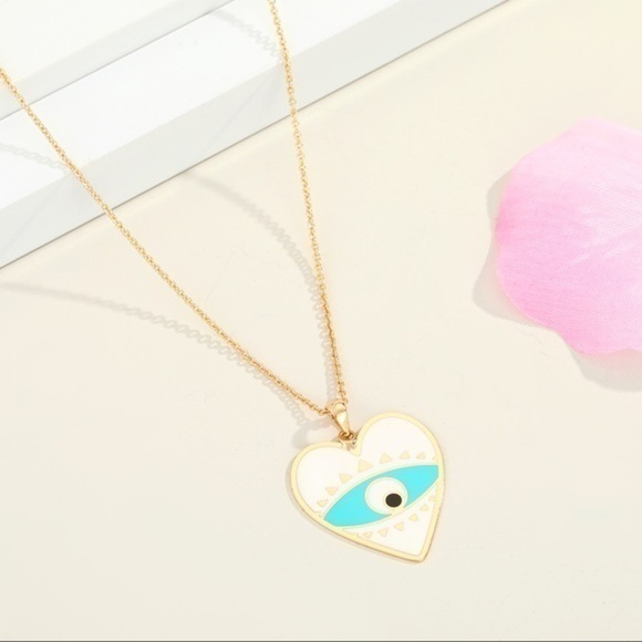 3/$30 Evil Eye Heart Necklace